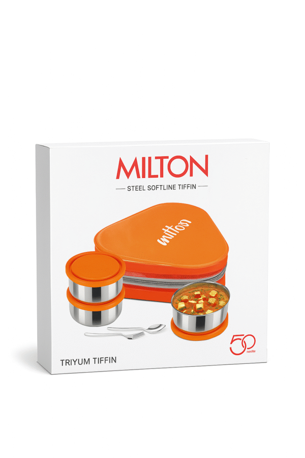 Milton Steel Softline Triyum Tiffin Box Set
