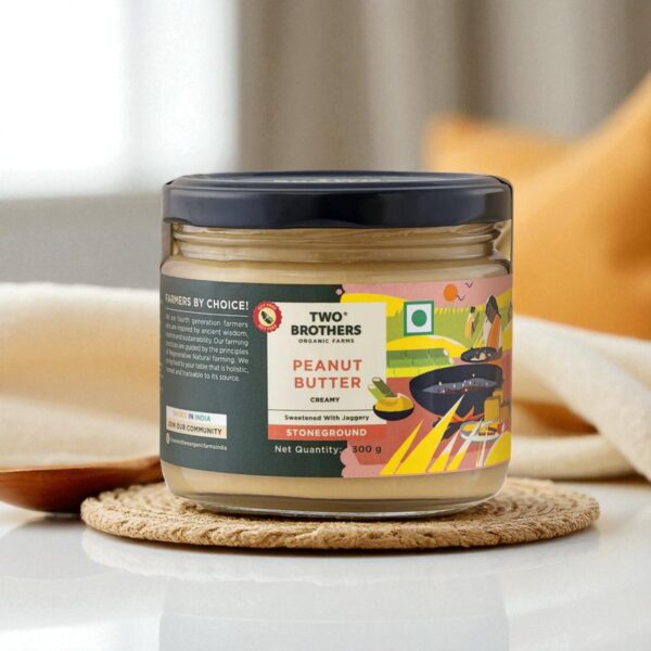 Peanut Butter Creamy with Jaggery, Stoneground 300g - Image 2
