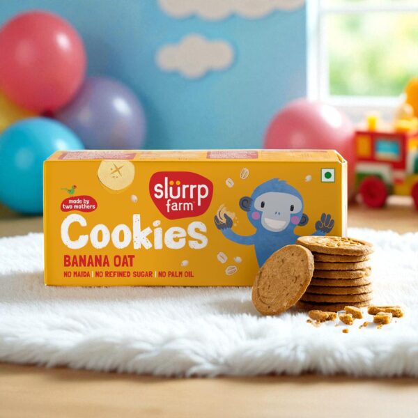 Slurrp Banana Oats Cookies 80g - Image 2