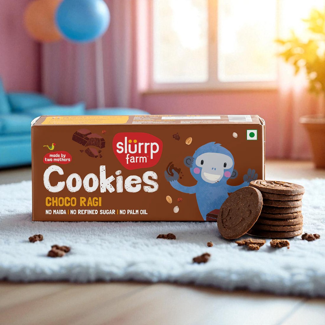 Slurrp Choco Ragi Cookies 80g Slurrp Choco Ragi Cookies 80g - Image 2