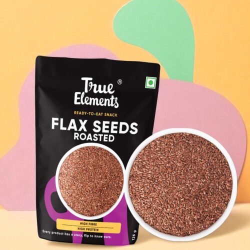 True Elements Roasted Flax Seeds 125g