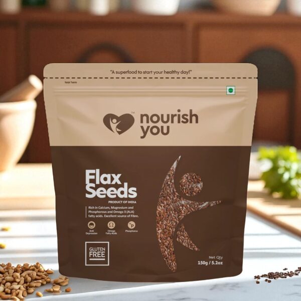 Nourish You Raw Flax Seeds 150g - Image 2