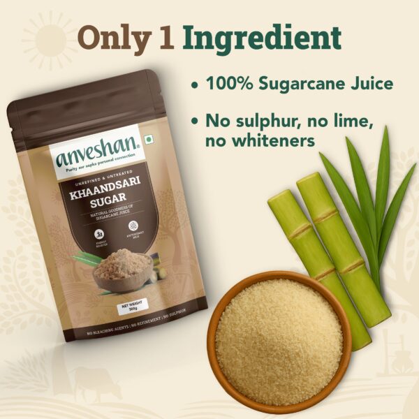 Anveshan Khaandsari Sugar 500g - Image 3
