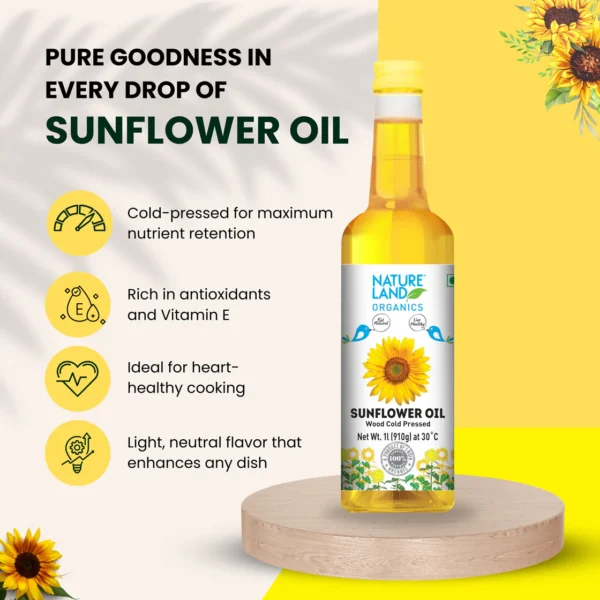Nature Land Cold Pressed Sunflower Oil - Image 3