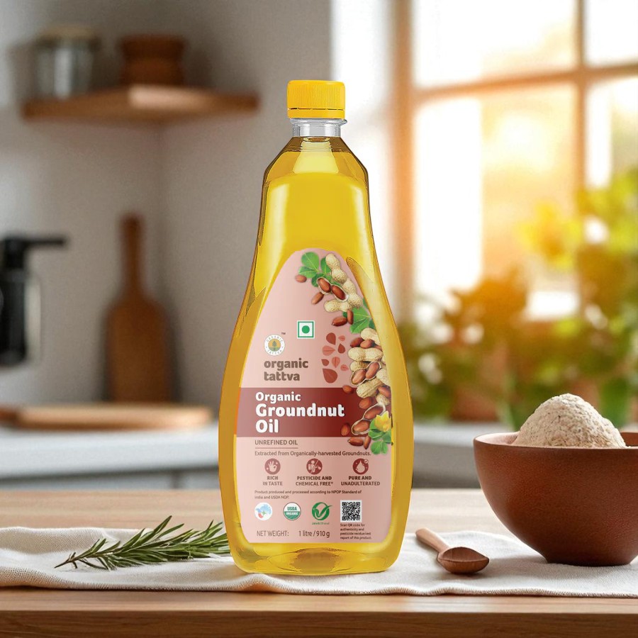 Organic Tattva Groundnut oil 1litre Organic Tattva Groundnut oil 1litre