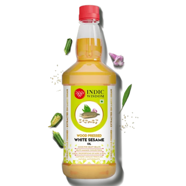 Indic Wisdom Cold Pressed White Sesame Oil - Image 3