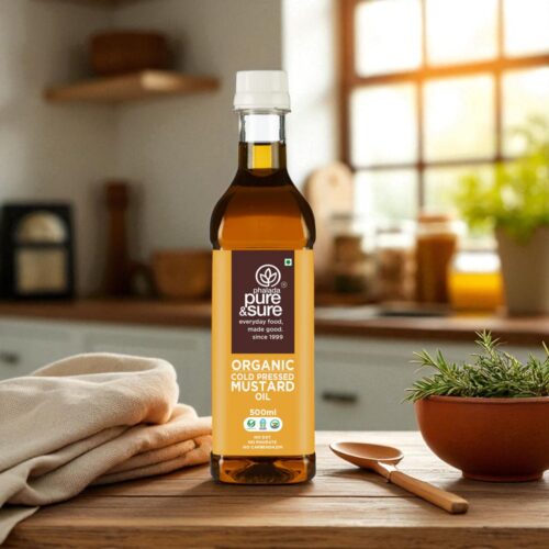 Pure & Sure Organic Cold Pressed Mustard Oil 1litre