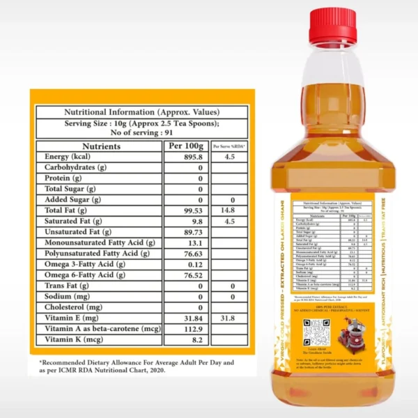 Indic Wisdom Cold Pressed Safflower oil - Image 3