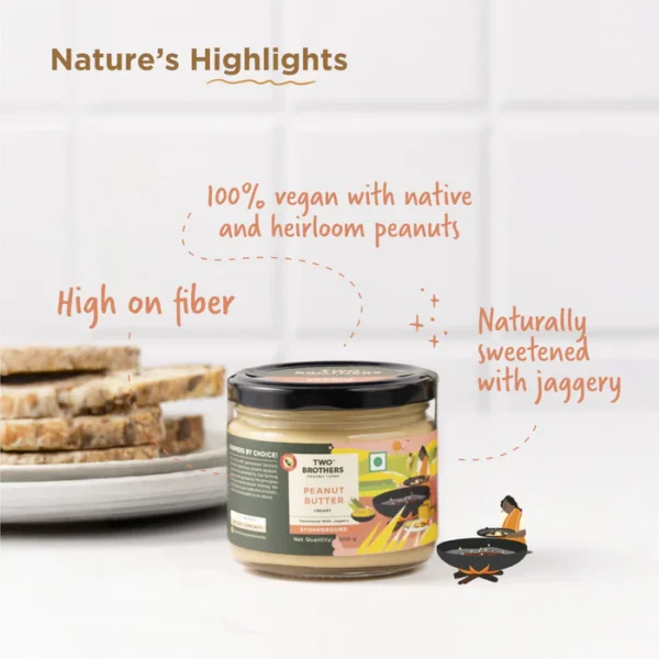 Peanut Butter Creamy with Jaggery, Stoneground 300g - Image 3