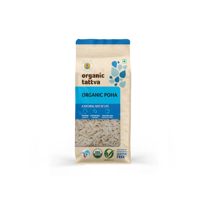 Organic Tattva White Poha 500g Organic Tattva White Poha 500g