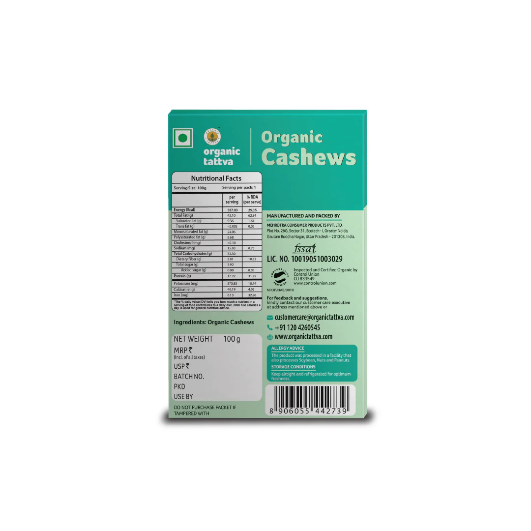 Organic Tattva Cashews Organic Tattva Cashews - Image 3