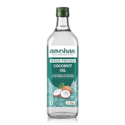 anvenshen wood pressed coconut oil 1 litre front
