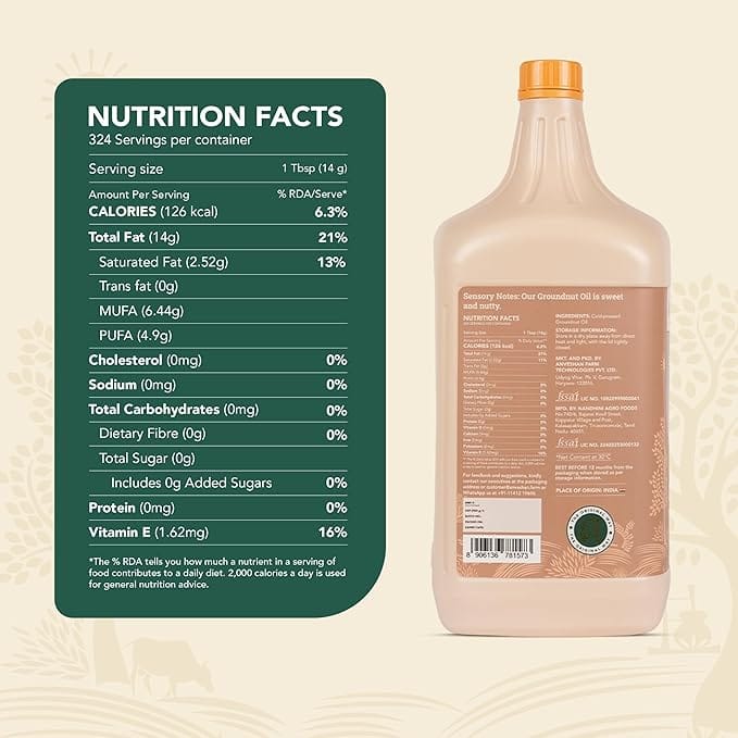 anvenshen wood pressed groundnut oil 5 litre back