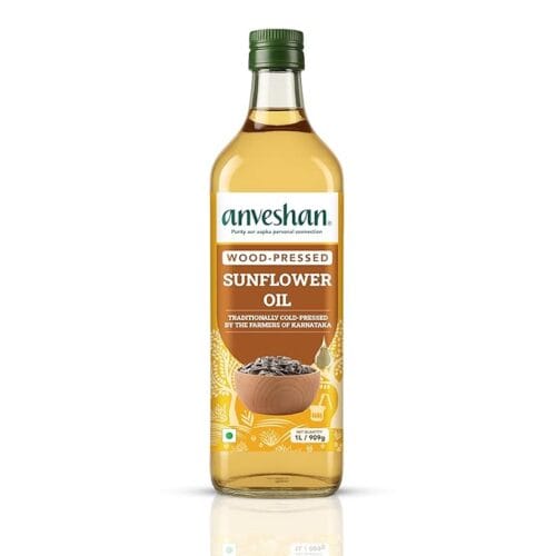 anvenshen wood pressed sunflower oil 1 litre front