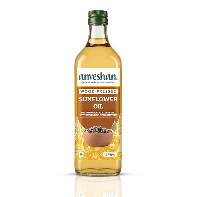 anvenshen wood pressed sunflower oil 1 litre front