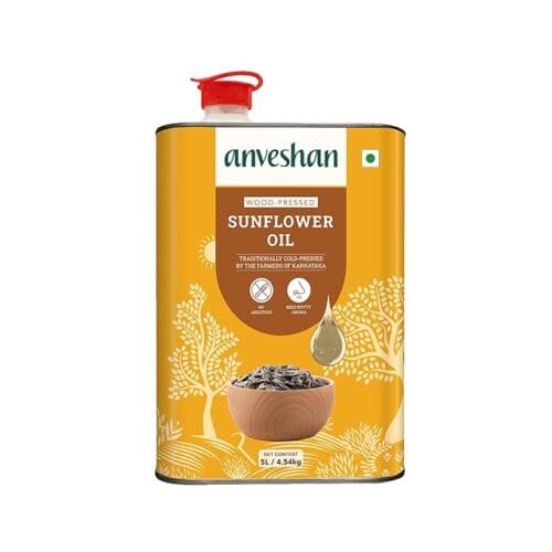 anvenshen wood pressed sunflower oil 5 litre front