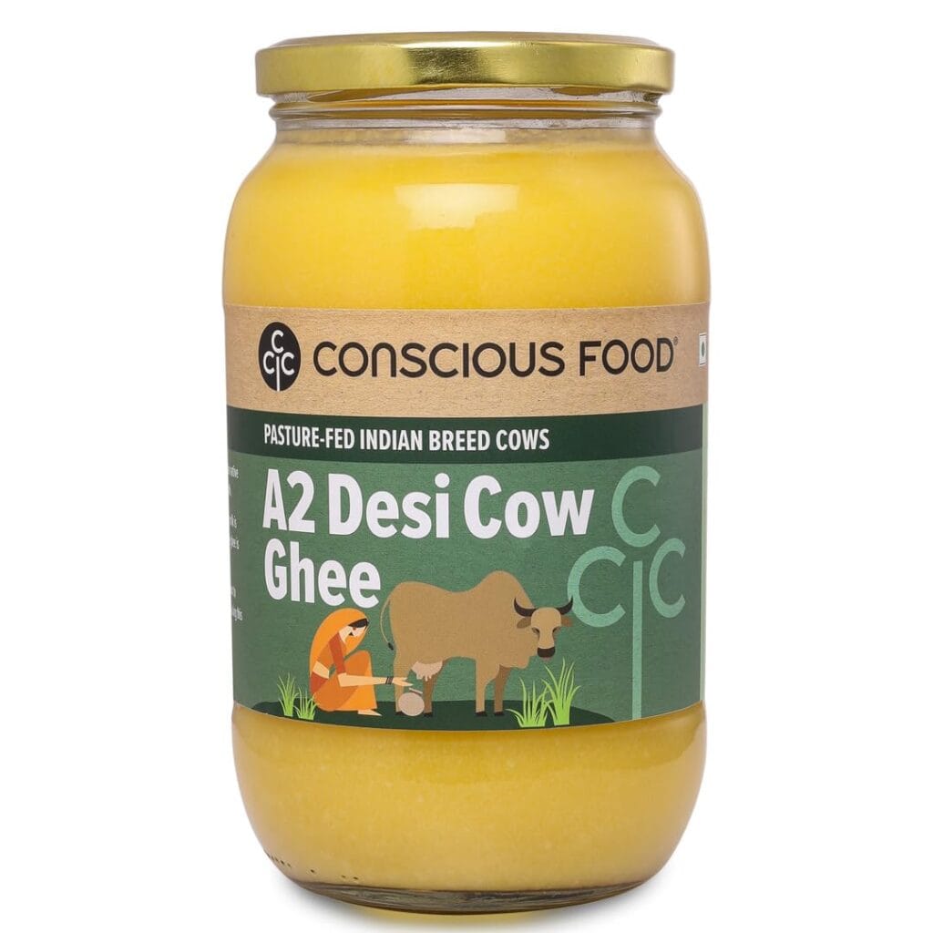 consicous food a2 desi cow ghee 1ltr front