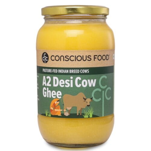 consicous food a2 desi cow ghee 1ltr front