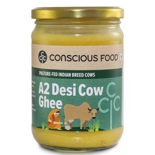 consicous food a2 desi cow ghee 500ml front