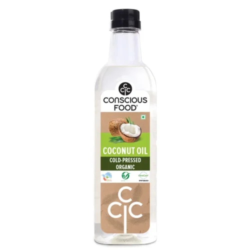 consicous food organic cold pressed coconut oil 1 litre front