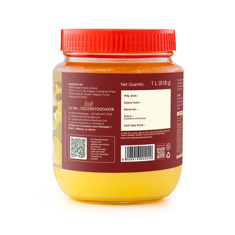 desi gir cow cultured ghee 1 l back