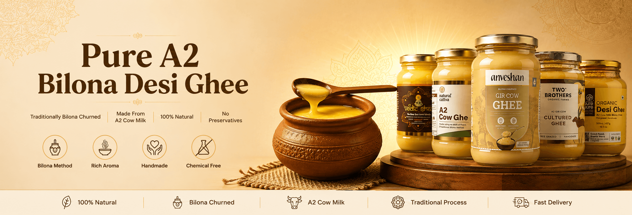 A2 Bilona Desi Ghee Banner