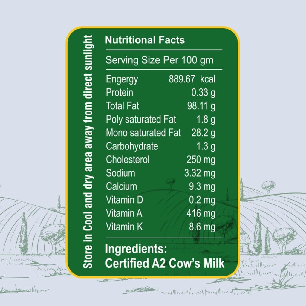 more a2 gir cow ghee 250ml back