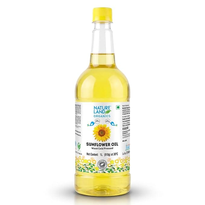 organic cold pressed sunflower oil 1 litre front