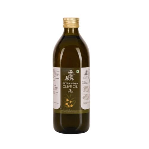 pure & sure organic extra virgin olive oil 1 litre front