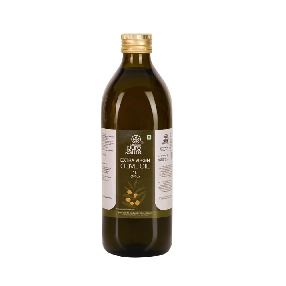pure & sure organic extra virgin olive oil 1 litre front