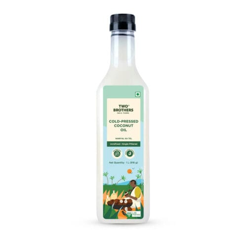 organic cold pressed coconut oil 1 ltr front
